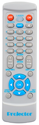 PANASONIC PT-AX200U PT-AX100E PT-AX200E PT-TX301RE Universal Remote